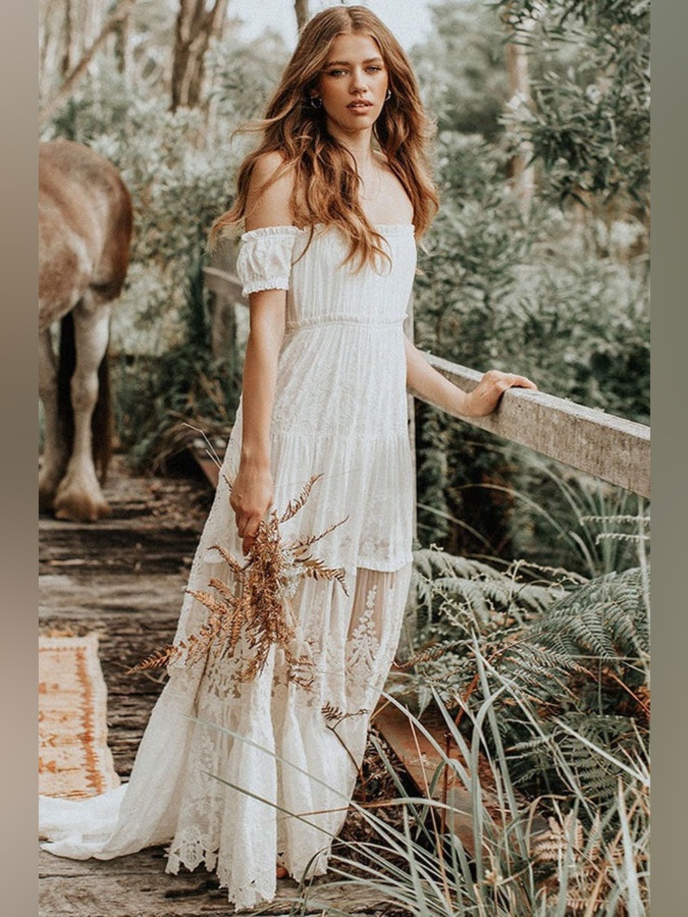 NWT Spell & The Gypsy Collective The Amelie Gown Off White Size M - Picture 3 of 11
